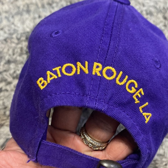 LSU, Louisiana State University, purple, gold adjustable cap - Picture 3 of 7